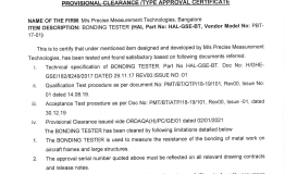 Bonding Tester Type Approval-1